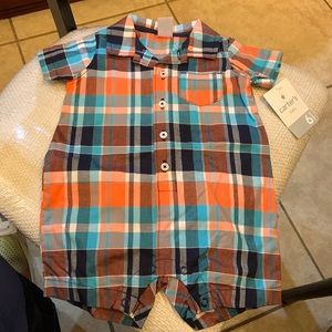 Carters short romper‎ 6 months NWT